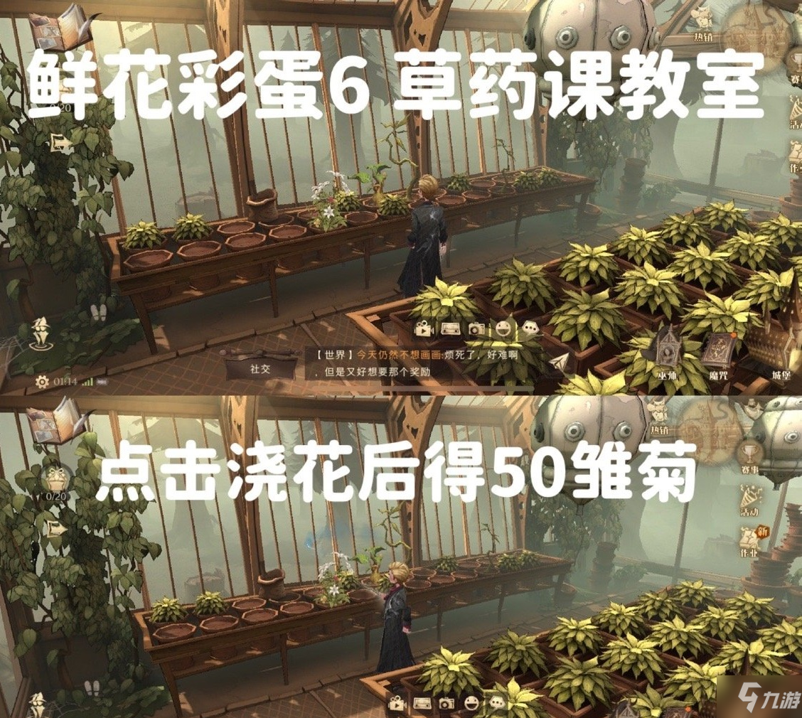 哈利波特魔法觉醒妙趣庆典春日鲜花彩蛋4.13 浇花彩蛋坐标