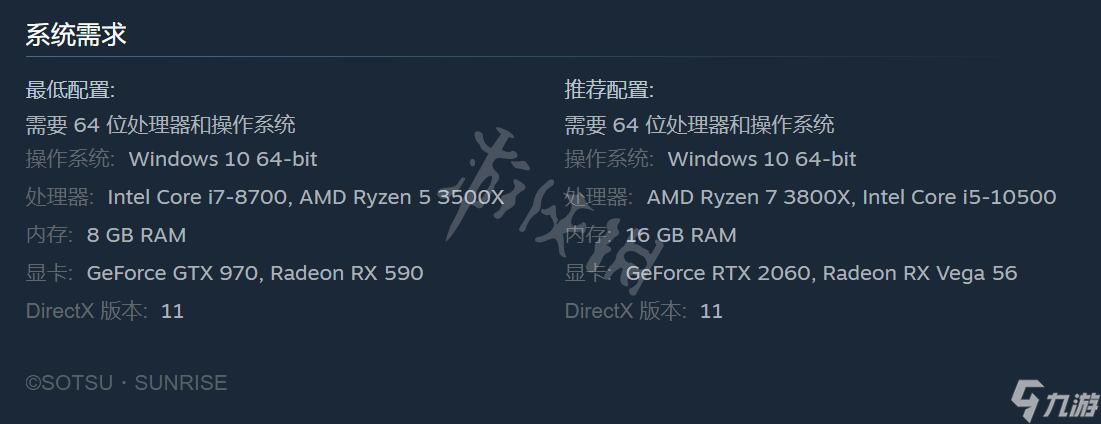 机动战士高达激战任务2steam配置一览 steam配置是什么