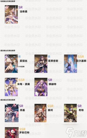 纯白和弦有哪些SSR角色