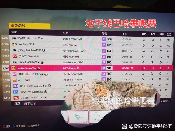 极限竞速地平线5法拉利F8原厂外观S1拉力调校分享
