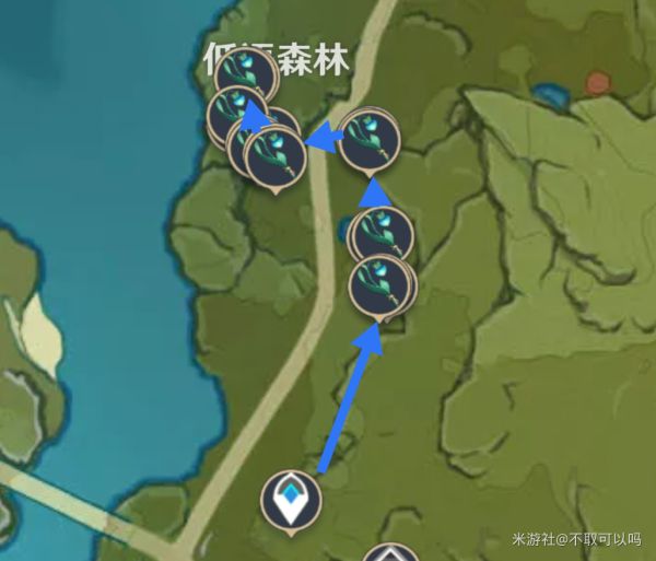 原神蒙德特产小灯草采集路线