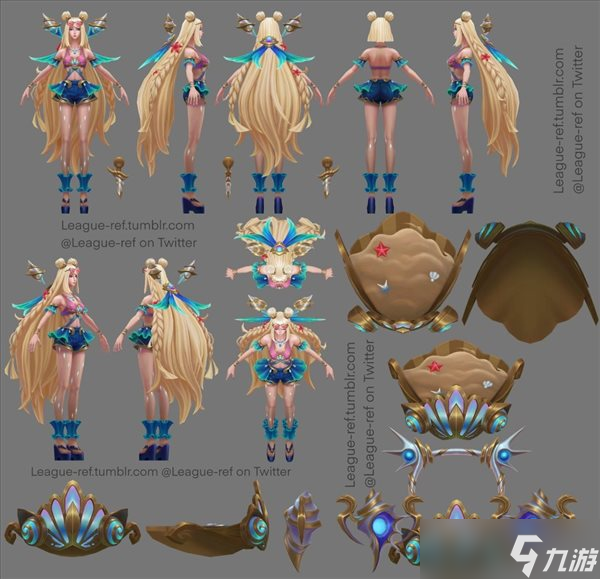 《LOL》海之歌皮肤游戏建模展示 战场BOSS虚空女皇