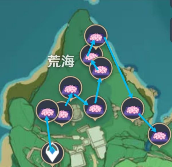 原神稻妻特产绯樱绣球采集路线分享