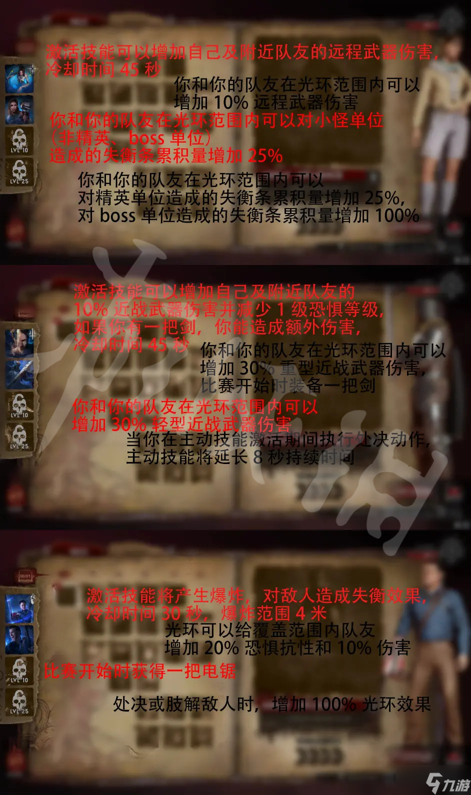 《鬼玩人游戏》人类阵营有哪些天赋