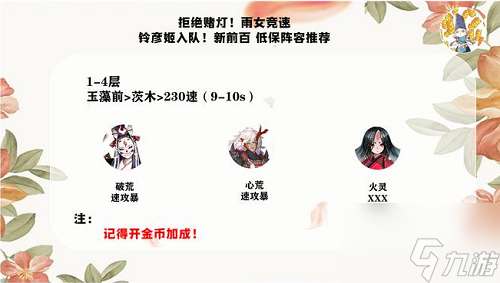 阴阳师雨女竞速前百低保阵容如何进行搭配？雨女竞速前百低保阵容搭配解读与选择