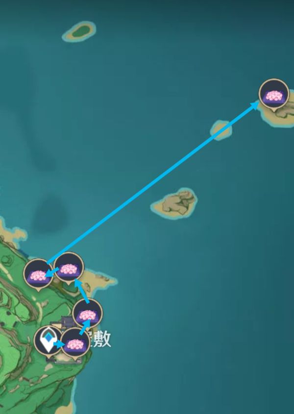 原神稻妻特产绯樱绣球采集路线分享