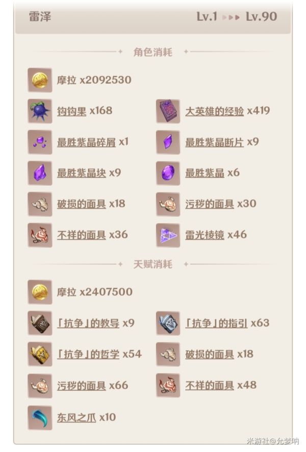 原神2.6版平民战神雷泽培养指南