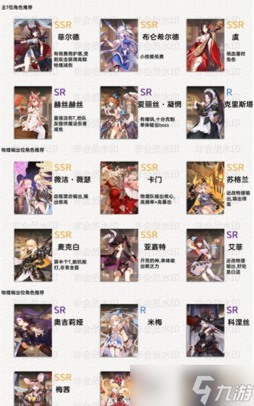 纯白和弦有哪些SSR角色
