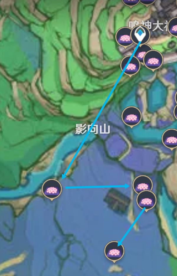 原神稻妻特产绯樱绣球采集路线分享