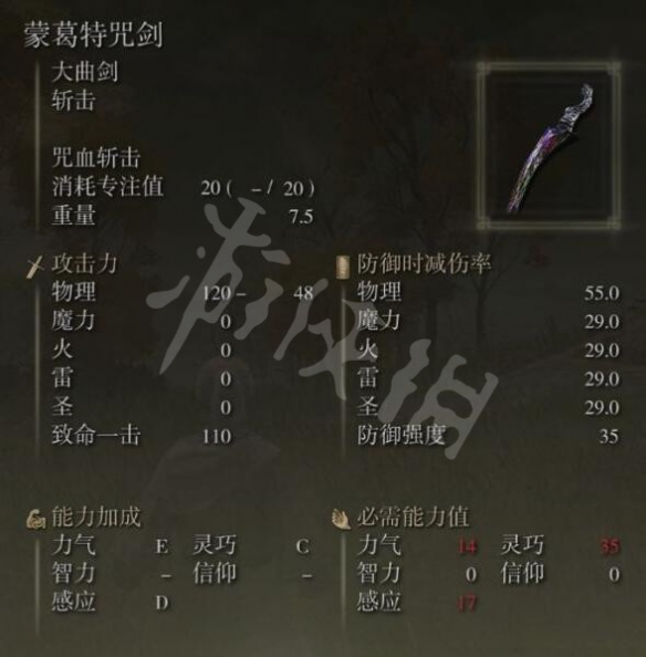 艾尔登法环蒙葛特咒剑怎么拿？蒙葛特咒剑位置分享