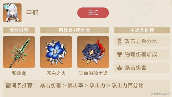原神申鹤多流派队伍搭配参考