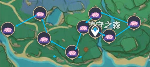 原神稻妻特产绯樱绣球采集路线分享