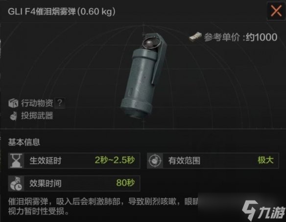 《暗区突围》GLI F4催泪烟雾弹怎么样 GLI F4催泪烟雾弹介绍