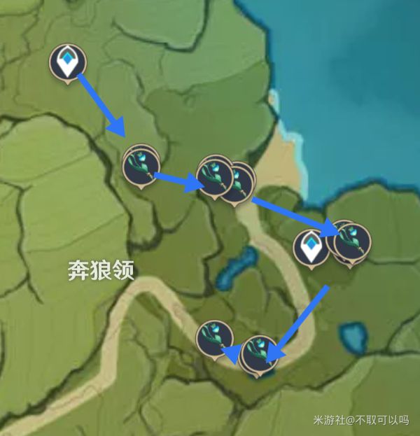 原神蒙德特产小灯草采集路线