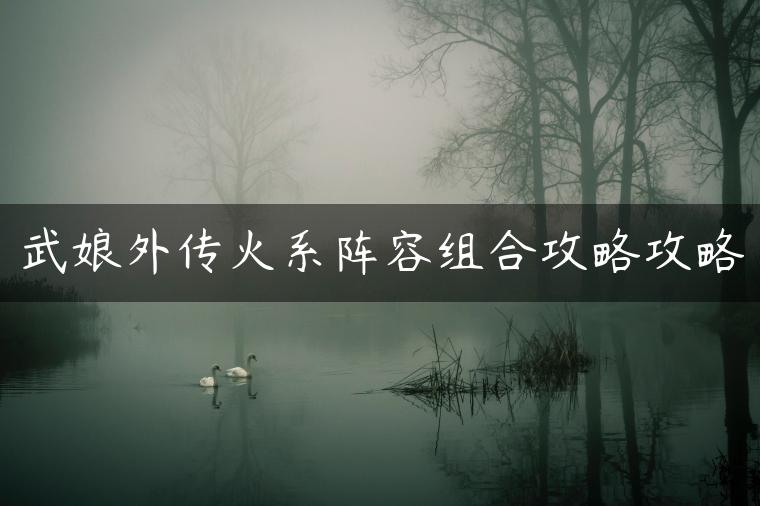 武娘外传火系阵容组合攻略攻略