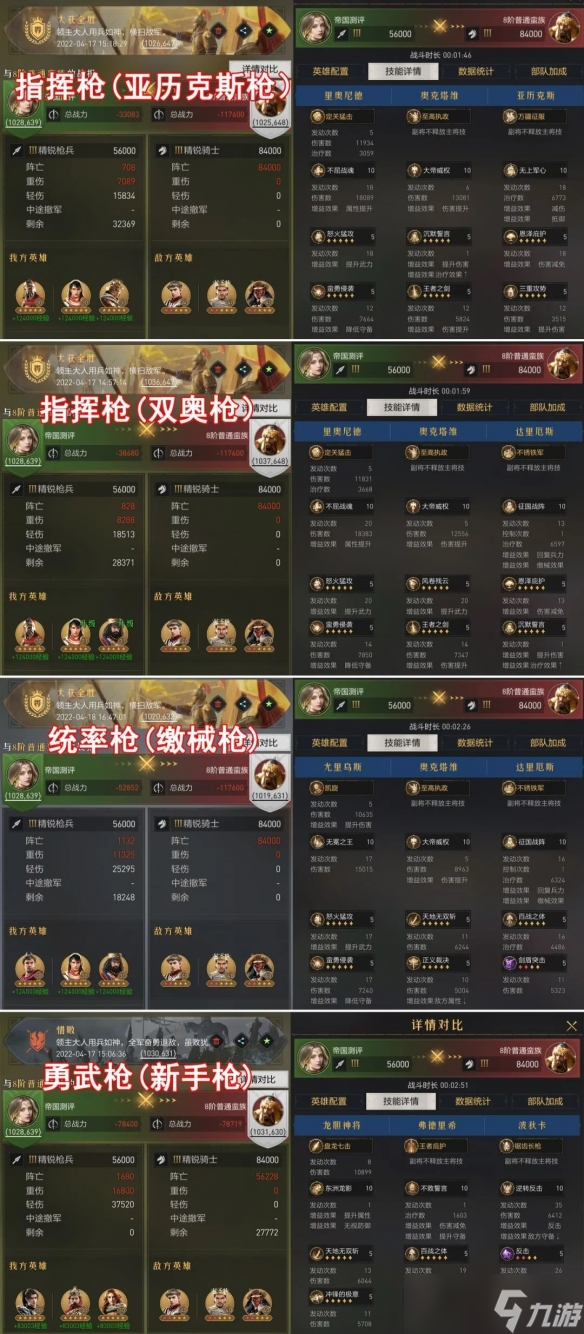 重返帝国输出回复指挥枪阵容组合攻略思路