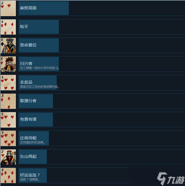 《千爵史诗》Card Shark成就达成条件一览