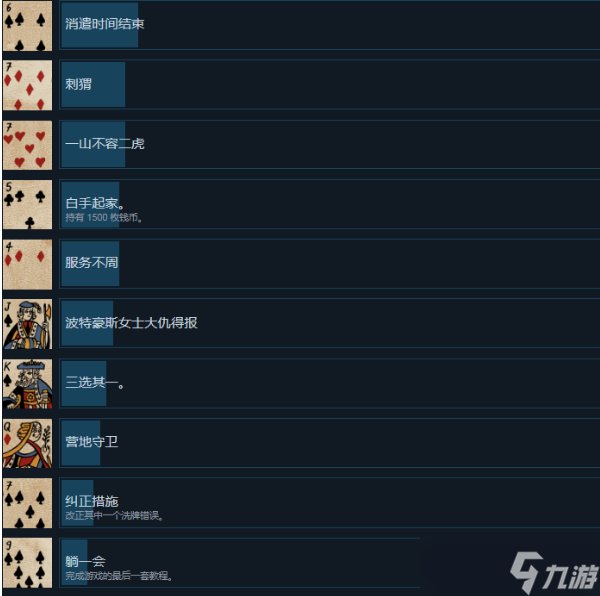 《千爵史诗》Card Shark成就达成条件一览