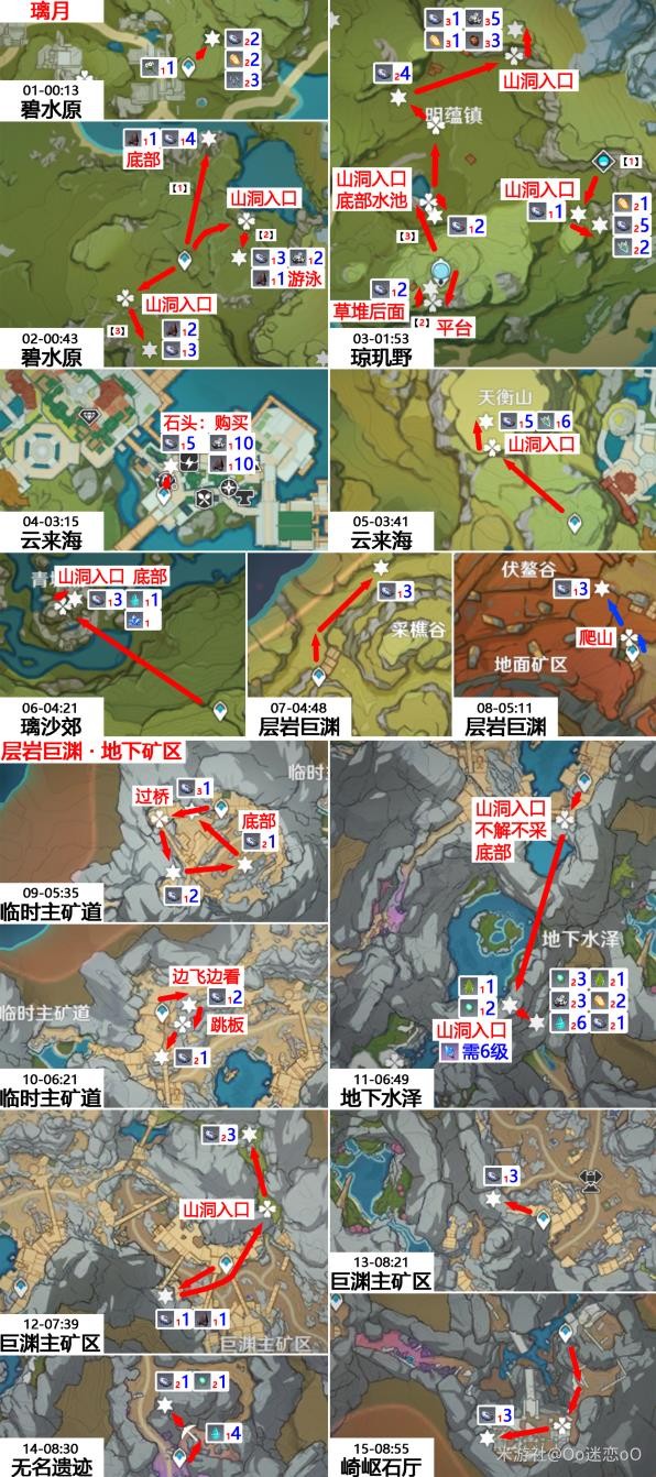 原神夜泊石采集路线分享