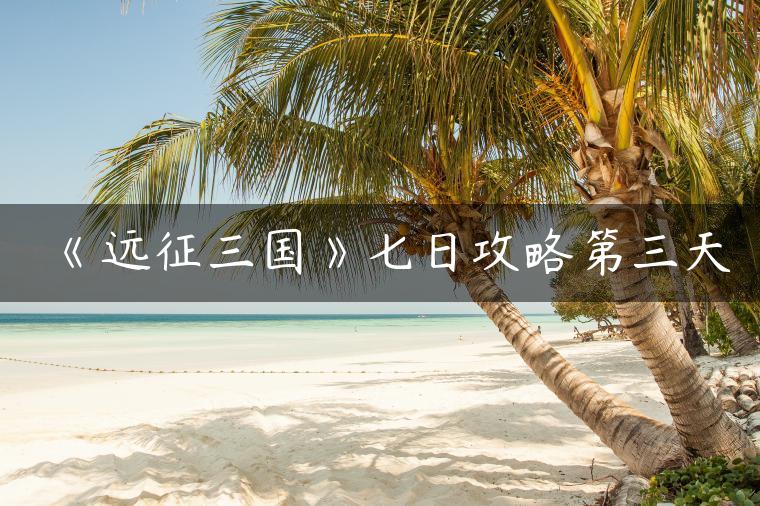 《远征三国》七日攻略第三天