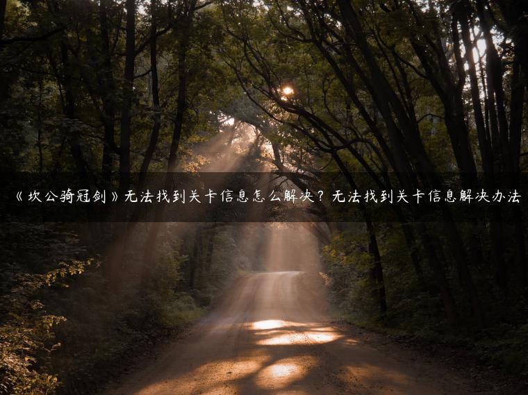 《坎公骑冠剑》无法找到关卡信息怎么解决？无法找到关卡信息解决办法