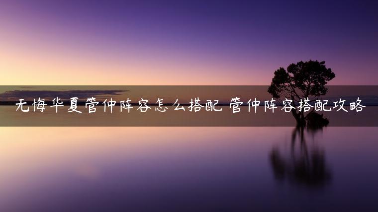 无悔华夏管仲阵容怎么搭配 管仲阵容搭配攻略