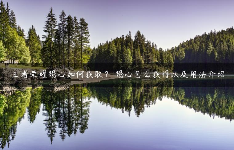 王者荣耀锡心如何获取？ 锡心怎么获得以及用法介绍