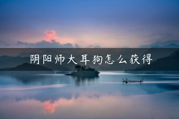 阴阳师大耳狗怎么获得