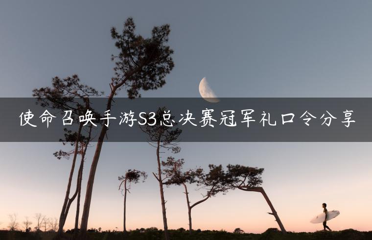 使命召唤手游S3总决赛冠军礼口令分享