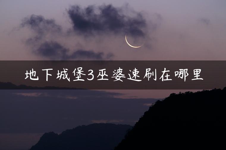 地下城堡3巫婆速刷在哪里